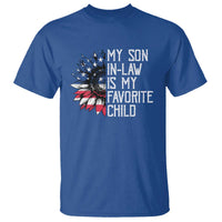 Funny My Son In Law Is My Favorite Child T Shirt American Flag Sunflower