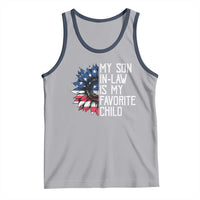 Funny My Son In Law Is My Favorite Child Tank Top American Flag Sunflower