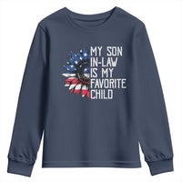 Funny My Son In Law Is My Favorite Child Youth Sweatshirt American Flag Sunflower
