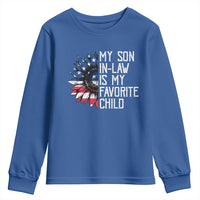 Funny My Son In Law Is My Favorite Child Youth Sweatshirt American Flag Sunflower