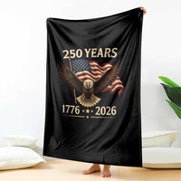 250 Anniversary USA Patriotic Eagle Throw Blanket 250th 4th Of July 1776 2026 Flag