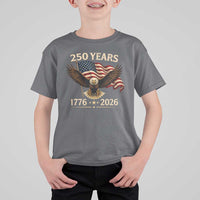 250 Anniversary USA Patriotic Eagle T Shirt For Kid 250th 4th Of July 1776 2026 Flag