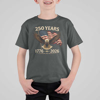 250 Anniversary USA Patriotic Eagle T Shirt For Kid 250th 4th Of July 1776 2026 Flag