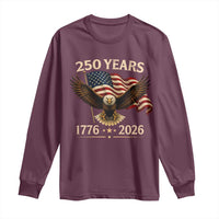250 Anniversary USA Patriotic Eagle Long Sleeve Shirt 250th 4th Of July 1776 2026 Flag