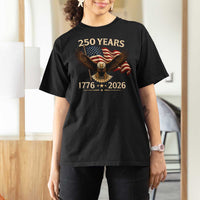 250 Anniversary USA Patriotic Eagle T Shirt For Women 250th 4th Of July 1776 2026 Flag