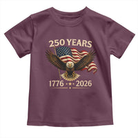 250 Anniversary USA Patriotic Eagle Toddler T Shirt 250th 4th Of July 1776 2026 Flag