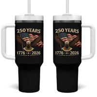 250 Anniversary USA Patriotic Eagle Tumbler With Handle 250th 4th Of July 1776 2026 Flag