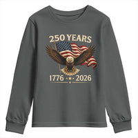 250 Anniversary USA Patriotic Eagle Youth Sweatshirt 250th 4th Of July 1776 2026 Flag