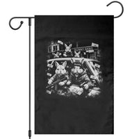 Funny Bunny Gang Garden Flag Vintage Rabbit Meme