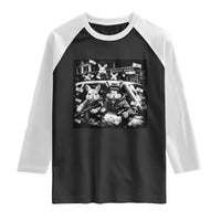 Funny Bunny Gang Raglan Shirt Vintage Rabbit Meme