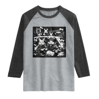 Funny Bunny Gang Raglan Shirt Vintage Rabbit Meme