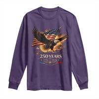 Eagle 250 Anniversary Usa Long Sleeve Shirt 1776 2026 Patriotic 4th Of July 250 Year American Flag