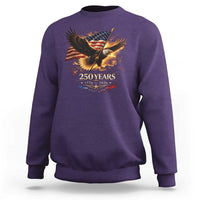 Eagle 250 Anniversary Usa Sweatshirt 1776 2026 Patriotic 4th Of July 250 Year American Flag