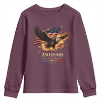 Eagle 250 Anniversary Usa Youth Sweatshirt 1776 2026 Patriotic 4th Of July 250 Year American Flag