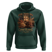 Blessings 250 Years America Hoodie Christian Patriotic One Nation Under God US Flag