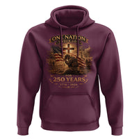Blessings 250 Years America Hoodie Christian Patriotic One Nation Under God US Flag
