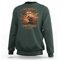Blessings 250 Years America Sweatshirt Christian Patriotic One Nation Under God US Flag