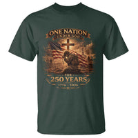 Blessings 250 Years America T Shirt Christian Patriotic One Nation Under God US Flag