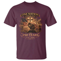 Blessings 250 Years America T Shirt Christian Patriotic One Nation Under God US Flag