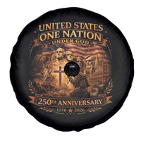 Blessings 250 Years America Spare Tire Cover Christian Patriotic One Nation Under God Founding Fathers
