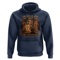 Blessings 250 Years America Hoodie Christian Patriotic One Nation Under God Founding Fathers