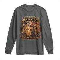 Blessings 250 Years America Long Sleeve Shirt Christian Patriotic One Nation Under God Founding Fathers