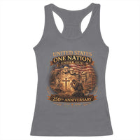 Blessings 250 Years America Racerback Tank Top Christian Patriotic One Nation Under God Founding Fathers