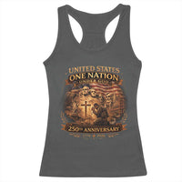 Blessings 250 Years America Racerback Tank Top Christian Patriotic One Nation Under God Founding Fathers