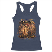 Blessings 250 Years America Racerback Tank Top Christian Patriotic One Nation Under God Founding Fathers