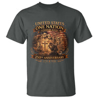 Blessings 250 Years America T Shirt Christian Patriotic One Nation Under God Founding Fathers
