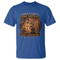 Blessings 250 Years America T Shirt Christian Patriotic One Nation Under God Founding Fathers