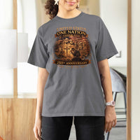 Blessings 250 Years America T Shirt For Women Christian Patriotic One Nation Under God Founding Fathers
