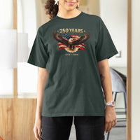250 Years USA T Shirt For Women Patriotic Eagle America Flag 250th Anniversary 1776 2026
