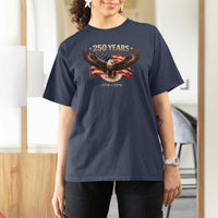 250 Years USA T Shirt For Women Patriotic Eagle America Flag 250th Anniversary 1776 2026