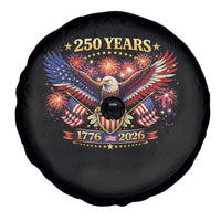 USA 250th Anniversary Eagle Spare Tire Cover 4th July Independence Day Patriotic USA Flag
