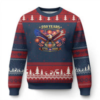 USA 250th Anniversary Eagle Ugly Christmas Sweater 4th July Independence Day Patriotic USA Flag
