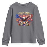 USA 250th Anniversary Eagle Youth Sweatshirt 4th July Independence Day Patriotic USA Flag