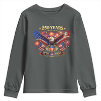 USA 250th Anniversary Eagle Youth Sweatshirt 4th July Independence Day Patriotic USA Flag