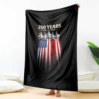 250 Years Anniversary Throw Blanket Usa American Flag 1776 2026 Patriotic Independence Day 4th July