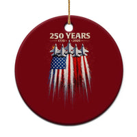 250 Years Anniversary Ceramic Ornament Usa American Flag 1776 2026 Patriotic Independence Day 4th July