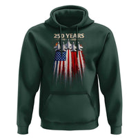 250 Years Anniversary Hoodie Usa American Flag 1776 2026 Patriotic Independence Day 4th July