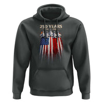 250 Years Anniversary Hoodie Usa American Flag 1776 2026 Patriotic Independence Day 4th July