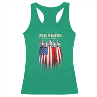 250 Years Anniversary Racerback Tank Top Usa American Flag 1776 2026 Patriotic Independence Day 4th July