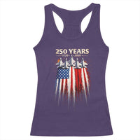 250 Years Anniversary Racerback Tank Top Usa American Flag 1776 2026 Patriotic Independence Day 4th July