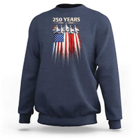 250 Years Anniversary Sweatshirt Usa American Flag 1776 2026 Patriotic Independence Day 4th July