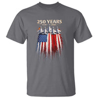 250 Years Anniversary T Shirt Usa American Flag 1776 2026 Patriotic Independence Day 4th July