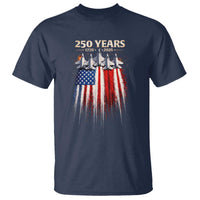 250 Years Anniversary T Shirt Usa American Flag 1776 2026 Patriotic Independence Day 4th July