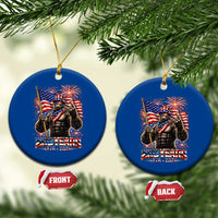 Bigfoot 250th Anniversary Ceramic Ornament USA Independence 250 Years Of Freedom 1776 2026 Patriotic Flag