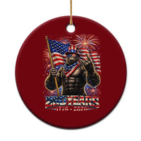 Bigfoot 250th Anniversary Ceramic Ornament USA Independence 250 Years Of Freedom 1776 2026 Patriotic Flag