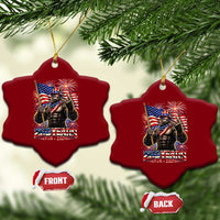Bigfoot 250th Anniversary Ceramic Ornament USA Independence 250 Years Of Freedom 1776 2026 Patriotic Flag